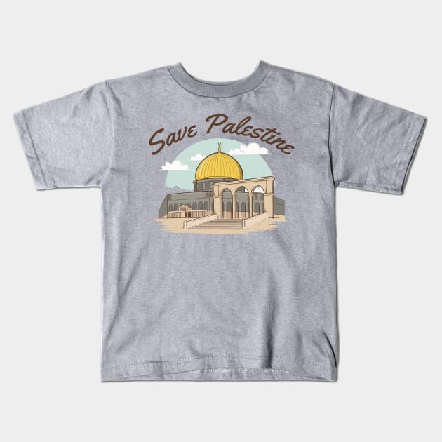 Free Palestine Kids T-Shirt by IKAT